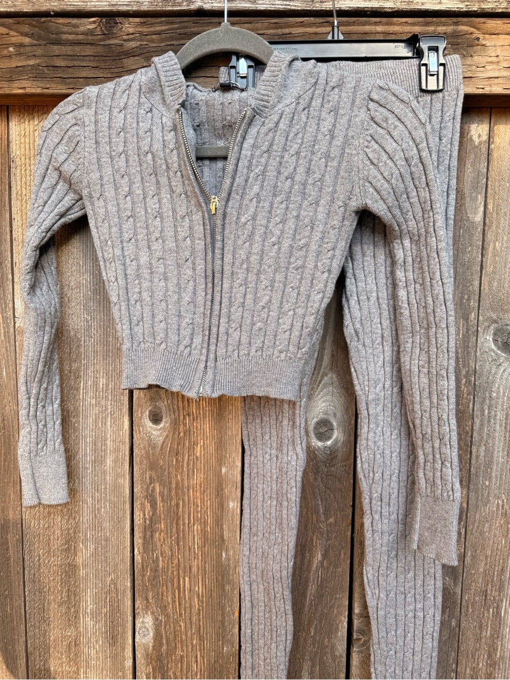 2 piece set Hoodie Sweater and Leggings XS Heather Gray